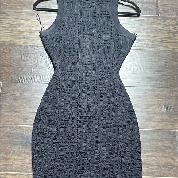 Balmain Knit Black Monogram Dress - Picture 2 of 3